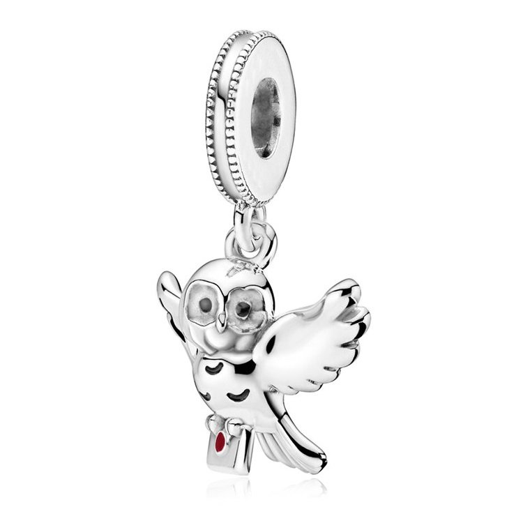 Charms Zawieszka SREBRO 925 koralik do PANDORA Sowa Hedwiga Harry Potter