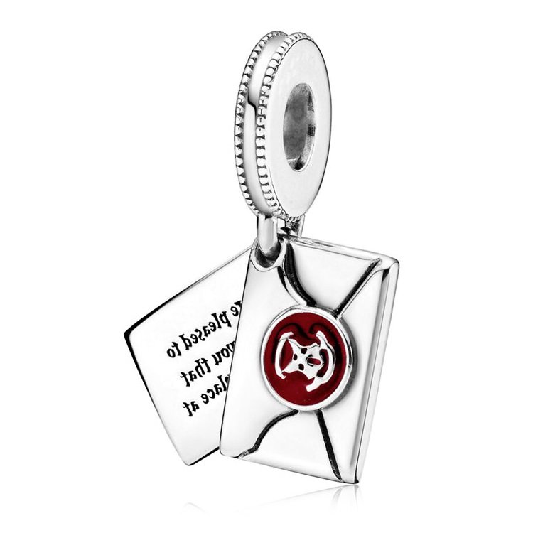 Charms Zawieszka SREBRO 925 koralik do PANDORA List z Hogwartu Harry Potter