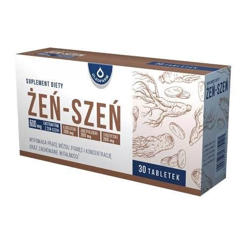 Suplement diety, OLEOFARM Żeń-szeń, 30 tabletek