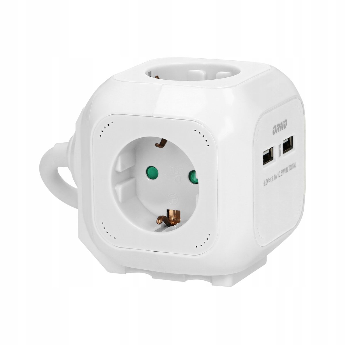 Przedłużacz 4 krotny 2P+Z (Schuko), 2xUSB, 1,4m
