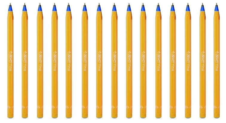 15x Długopis BIC Orange Fine - niebieski