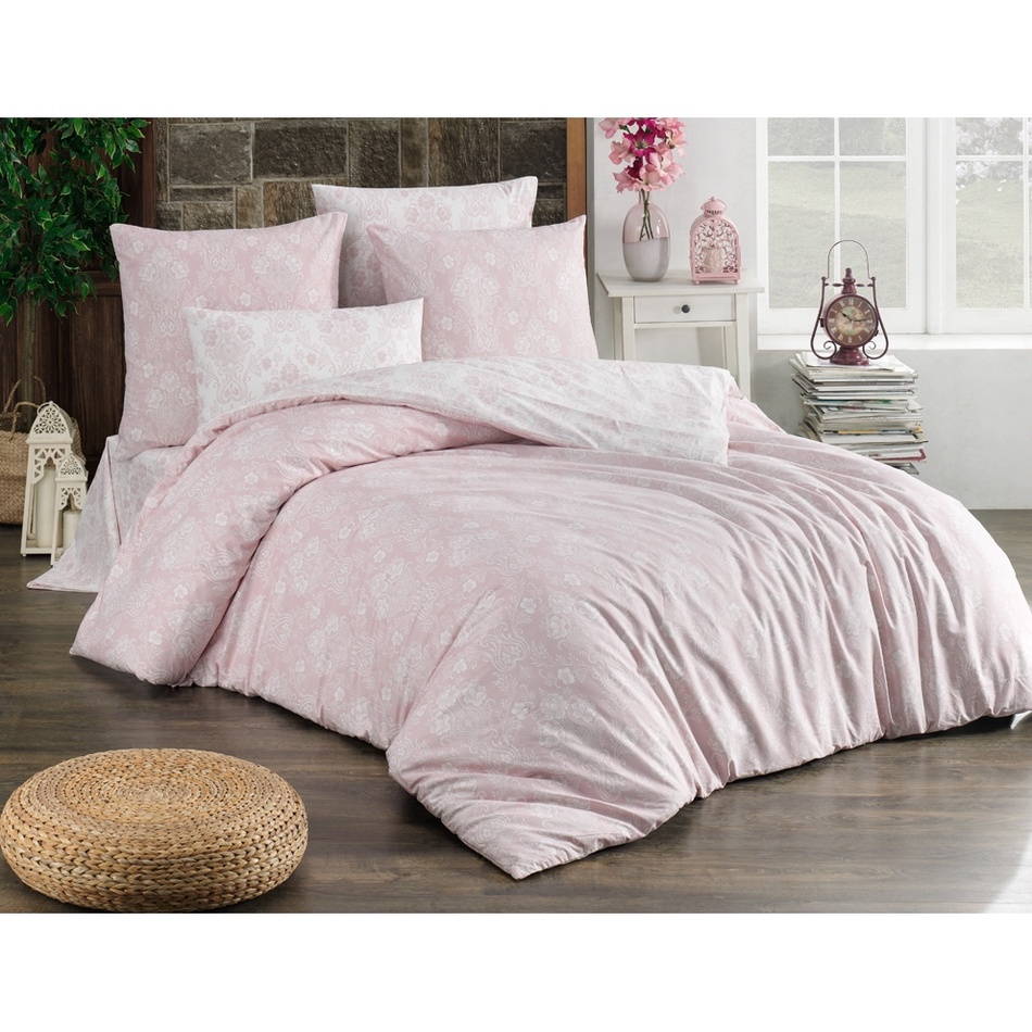 BedTex Pościel bawełniana Almina pudrowyniebieski, 220 x 200 cm, 2 szt. 70 x 90 cm, 220 x 200 cm, 2 szt. 70 x 90 cm