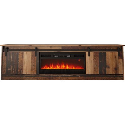 Szafka RTV GRANERO+kominek 200x56,7x35 old wood