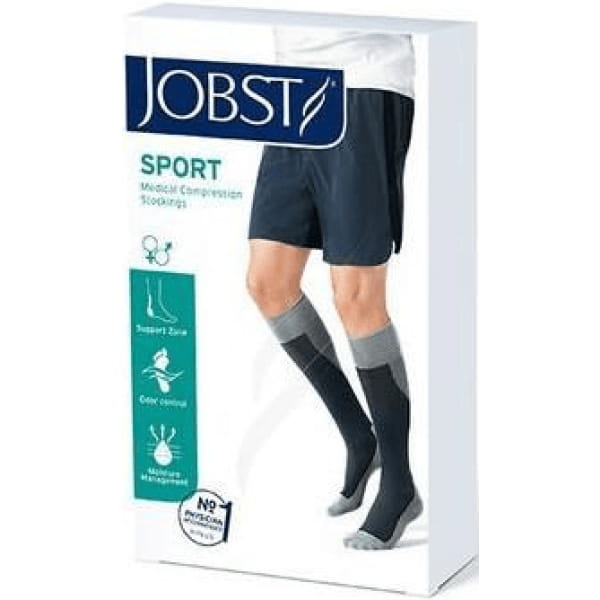 JOBST Sport, podkolanówki kompresyjne CCL1, szaro-różowe, rozmiar XL, 1 para
