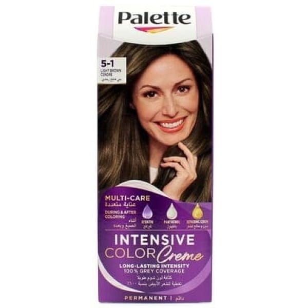 Palette Intensive Color Creme, farba do włosów, Chłodny Jasny Brąz 5-1, 1 szt.