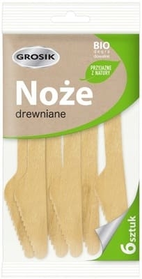 Grosik, noże drewniane, 6 szt.