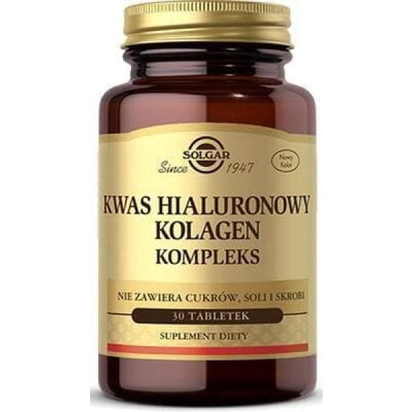 Solgar Kwas hialuronowy Kolagen Kompleks, tabletki, 30 szt.