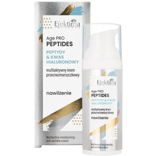 Efektima Age PRO Peptides Nawilżenie, multiaktywny krem przeciwzmarszczkowy, Peptydy & Kwas hialuronowy, 30 ml