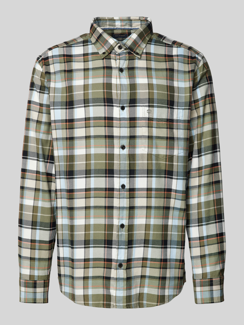 Koszula casualowa o kroju regular fit z kołnierzykiem typu button down