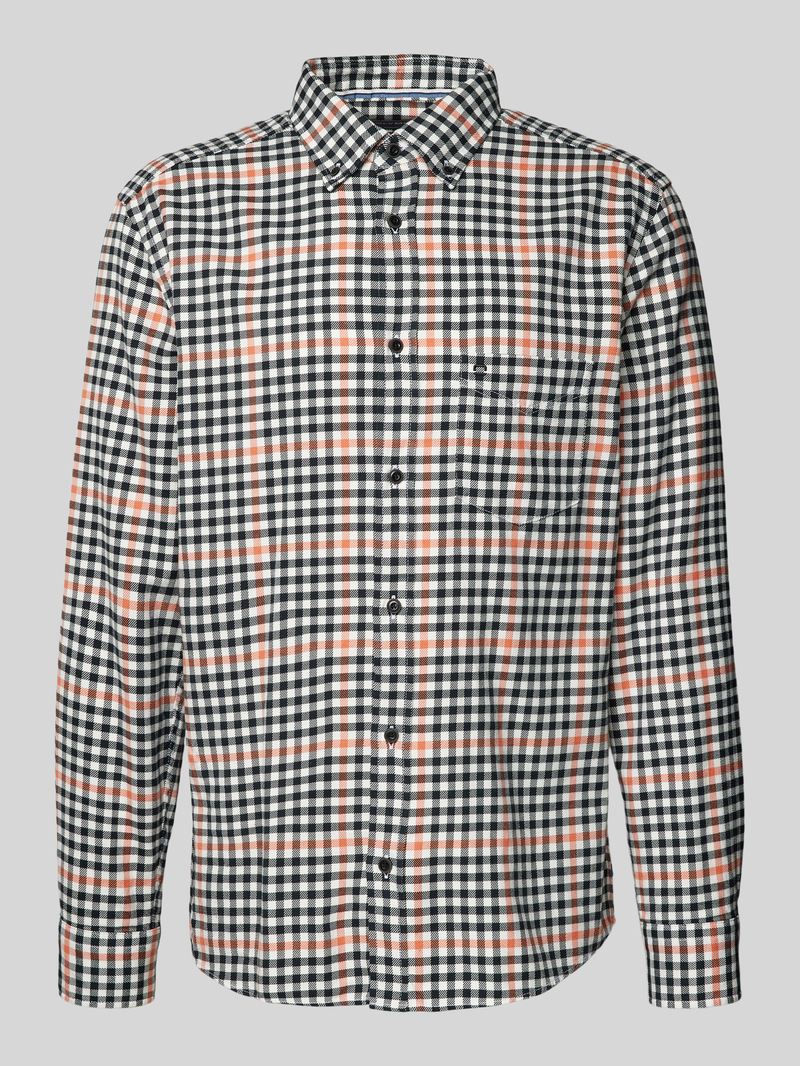 Koszula casualowa o kroju slim fit z kołnierzykiem typu button down