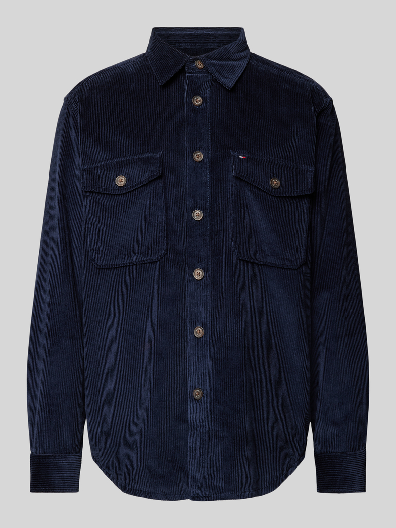 Kurtka koszulowa o kroju regular fit z listwą guzikową model ‘CORDUROY’
