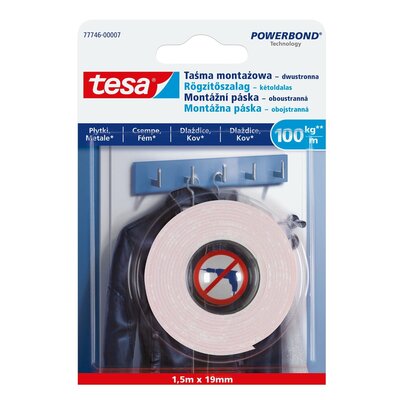 Tesa Taśma montażowa do płytek 1 5 m x 19 mm 77746-00002-00