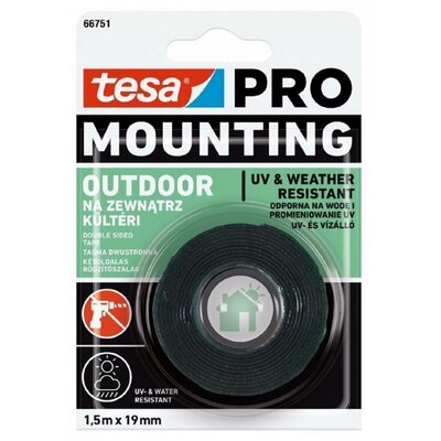 Taśma montaż.dwustr.pian.na zew.1,5m:19mm (h5575004) pro