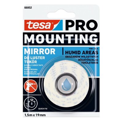 Taśma montaż.dwustr.pian.1.5m:19mm do luster (h5573204) pro