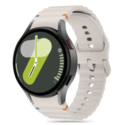 Pasek TECH-PROTECT Silicone Sport do Samsung Galaxy Watch 4/5/5 Pro/6/FE Jasnobeżowy
