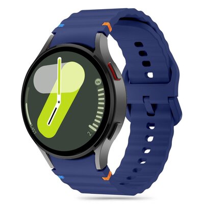 SILICONE SPORT PASEK SILIKONOWY GUMOWY DO SAMSUNG GALAXY WATCH 4 / 4 CLASSIC / 5 / 5 PRO / 6 / 6 CLASSIC / 7 / FE - NAVY BLUE