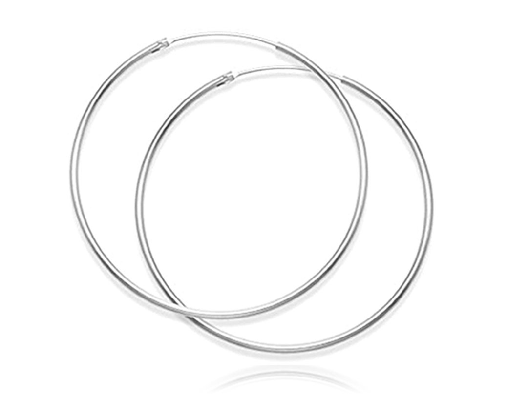 Srebrne Kolczyki Klasyczne Kółka 8Cm Srebro 925