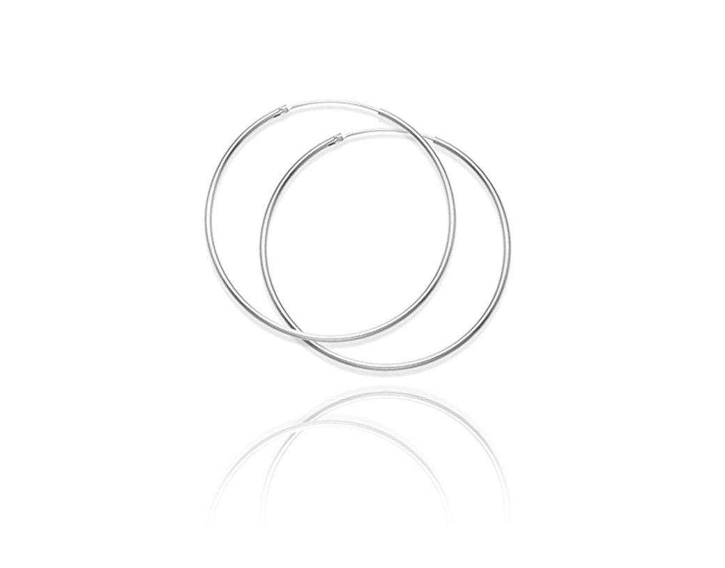 Srebrne Kolczyki Klasyczne Kółka 20Mm Srebro 925