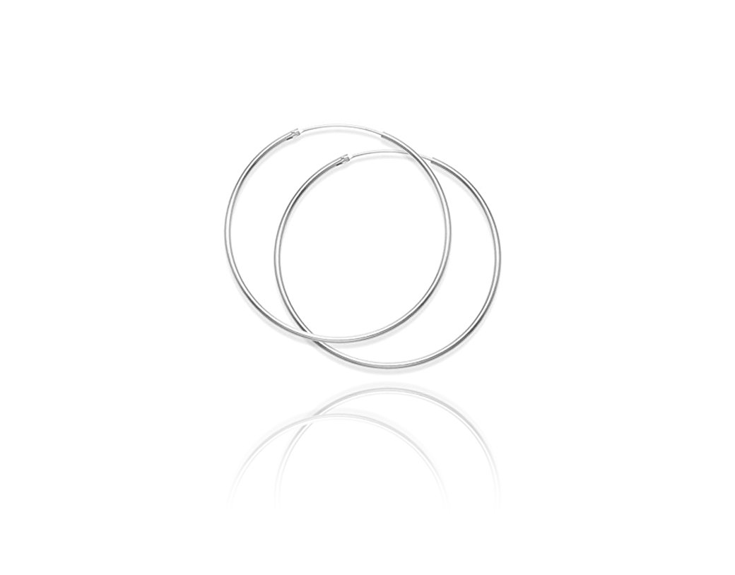 Srebrne Kolczyki Klasyczne Kółka 14Mm Srebro 925