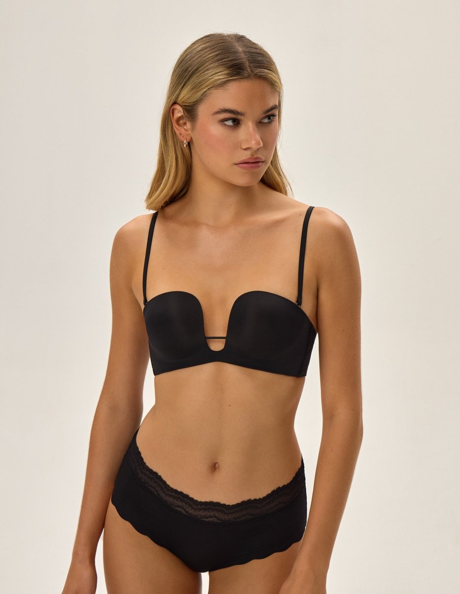 Biustonosz push-up Novelty - czarny 70F