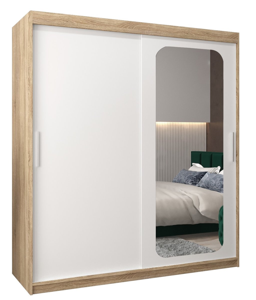 Szafa przesuwna Garderoba PROMO T2 180 gł. 62 sonoma/biały