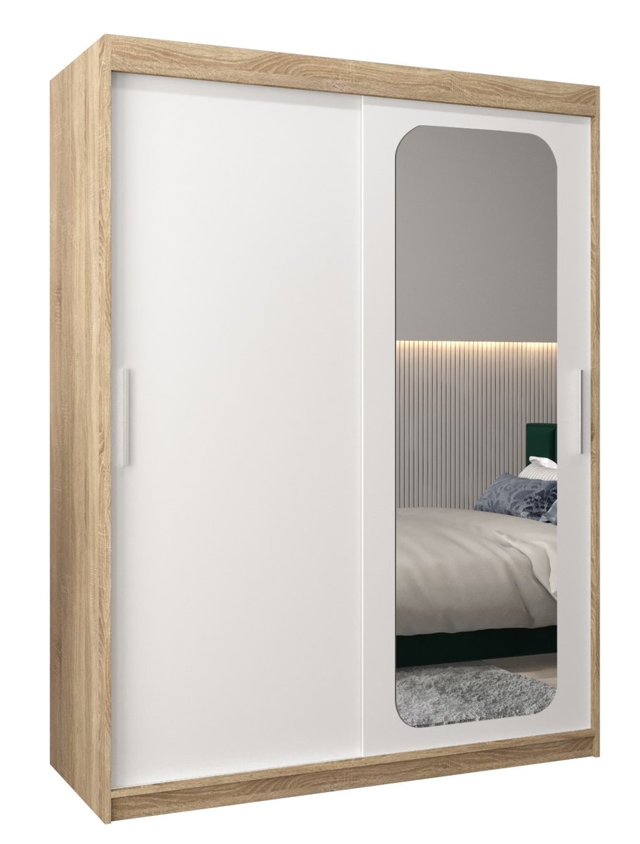 Szafa przesuwna Garderoba PROMO T2 150 gł. 62 sonoma/biały