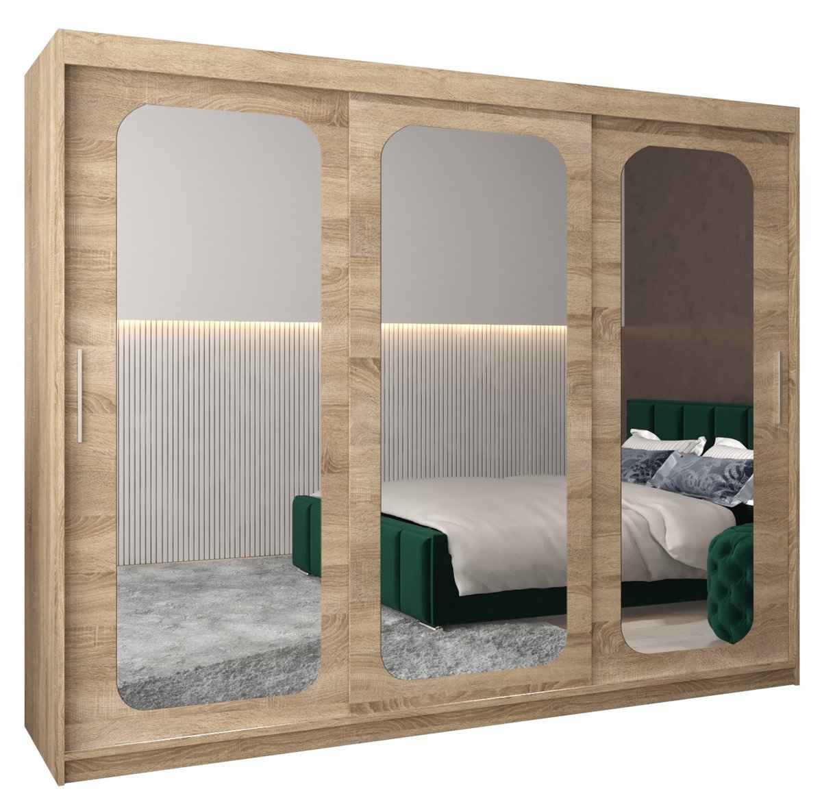 Szafa przesuwna Garderoba PROMO T3 250 gł. 62 sonoma/sonoma