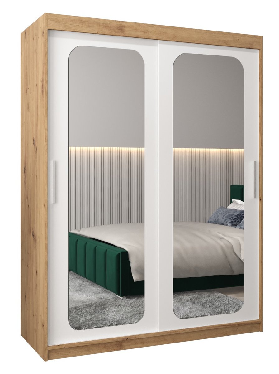 Szafa przesuwna Garderoba PROMO T3 150 gł. 62 artisan/biały