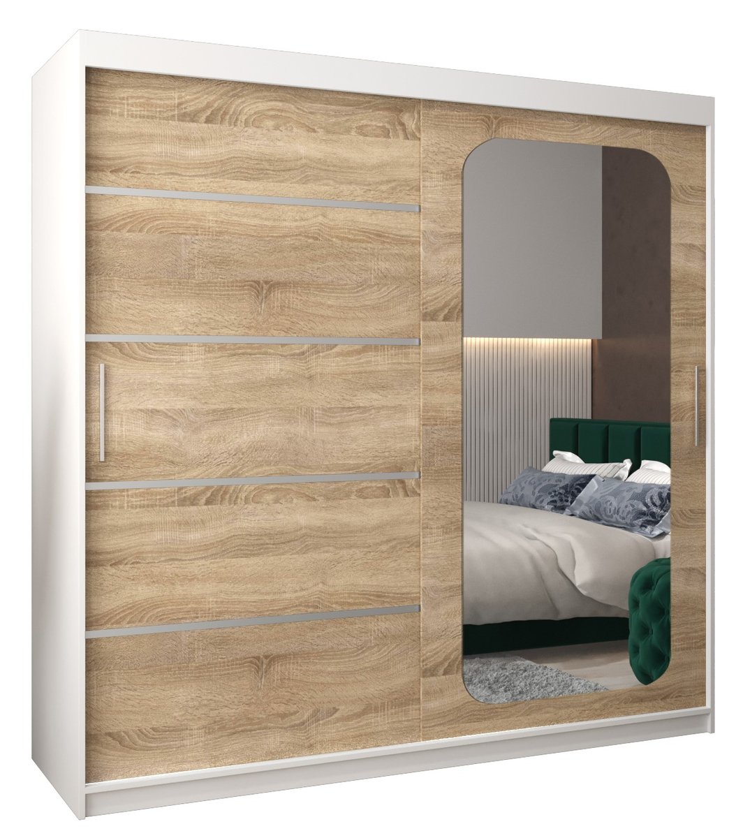 Szafa przesuwna Garderoba PROMO V2 200 gł. 62 biały/sonoma