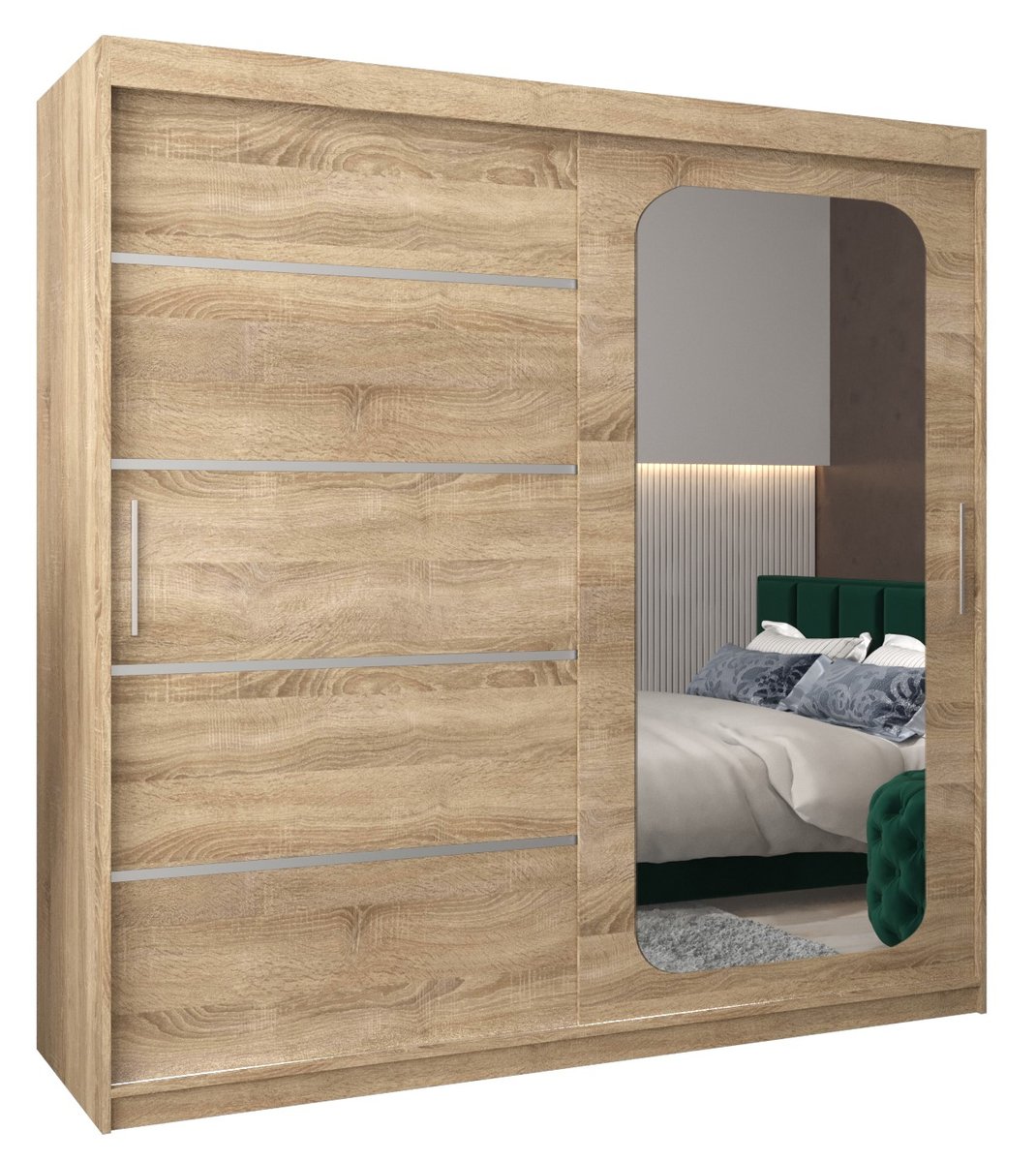 Szafa przesuwna Garderoba PROMO V2 200 gł. 62 sonoma/sonoma