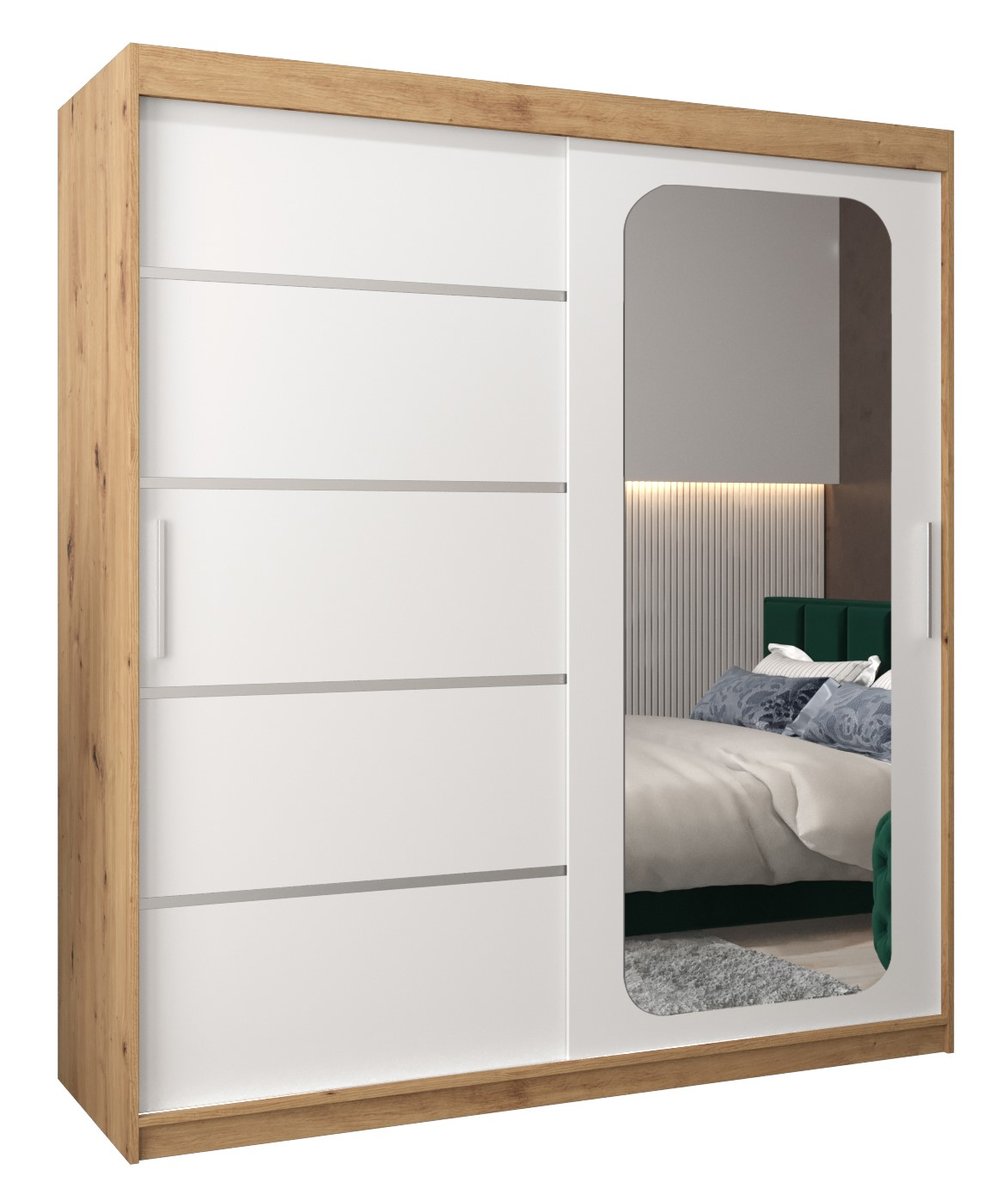 Szafa przesuwna Garderoba PROMO V2 180 gł. 62 artisan/biały