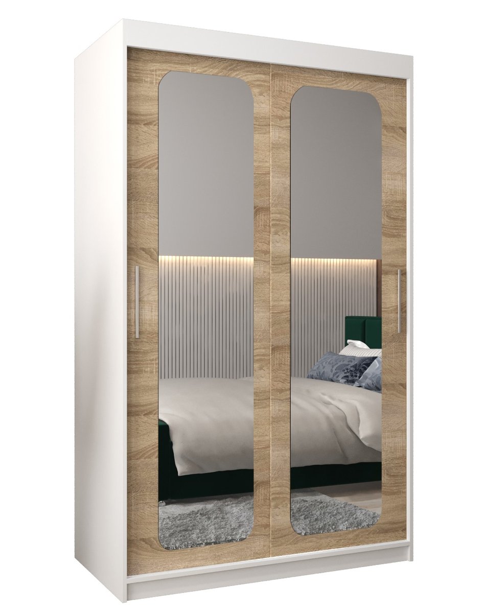 Szafa przesuwna Garderoba PROMO T3 120 gł. 62 biały/sonoma