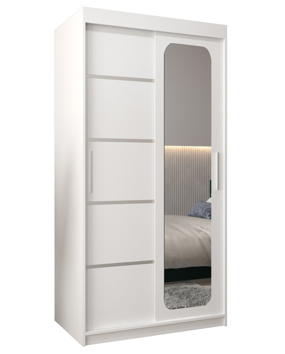 Szafa przesuwna Garderoba PROMO V2 100 gł. 62 biały/biały