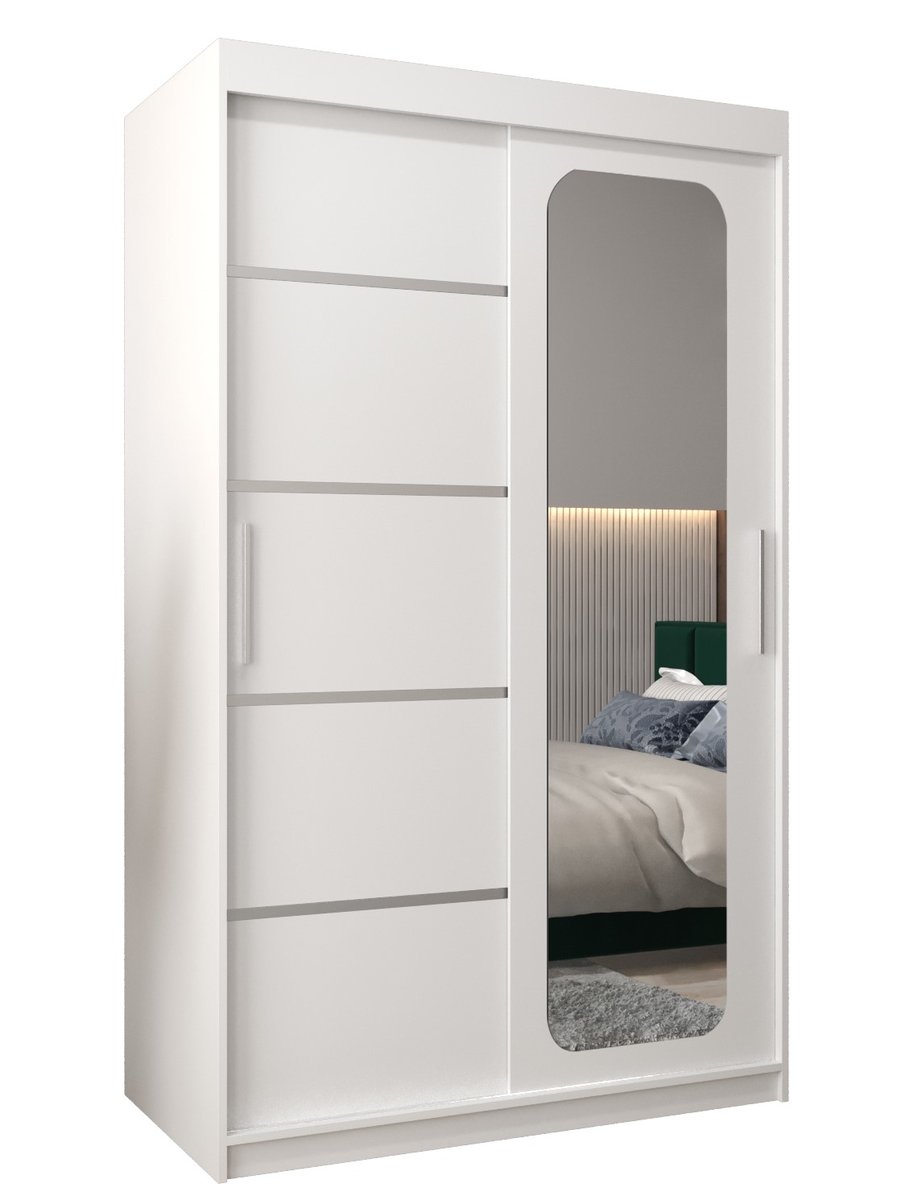 Szafa przesuwna Garderoba PROMO V2 120 gł. 62 biały/biały