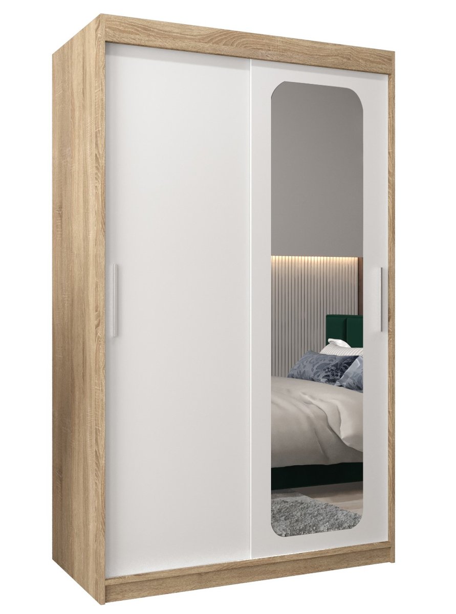 Szafa przesuwna Garderoba PROMO T2 120 gł. 62 sonoma/biały