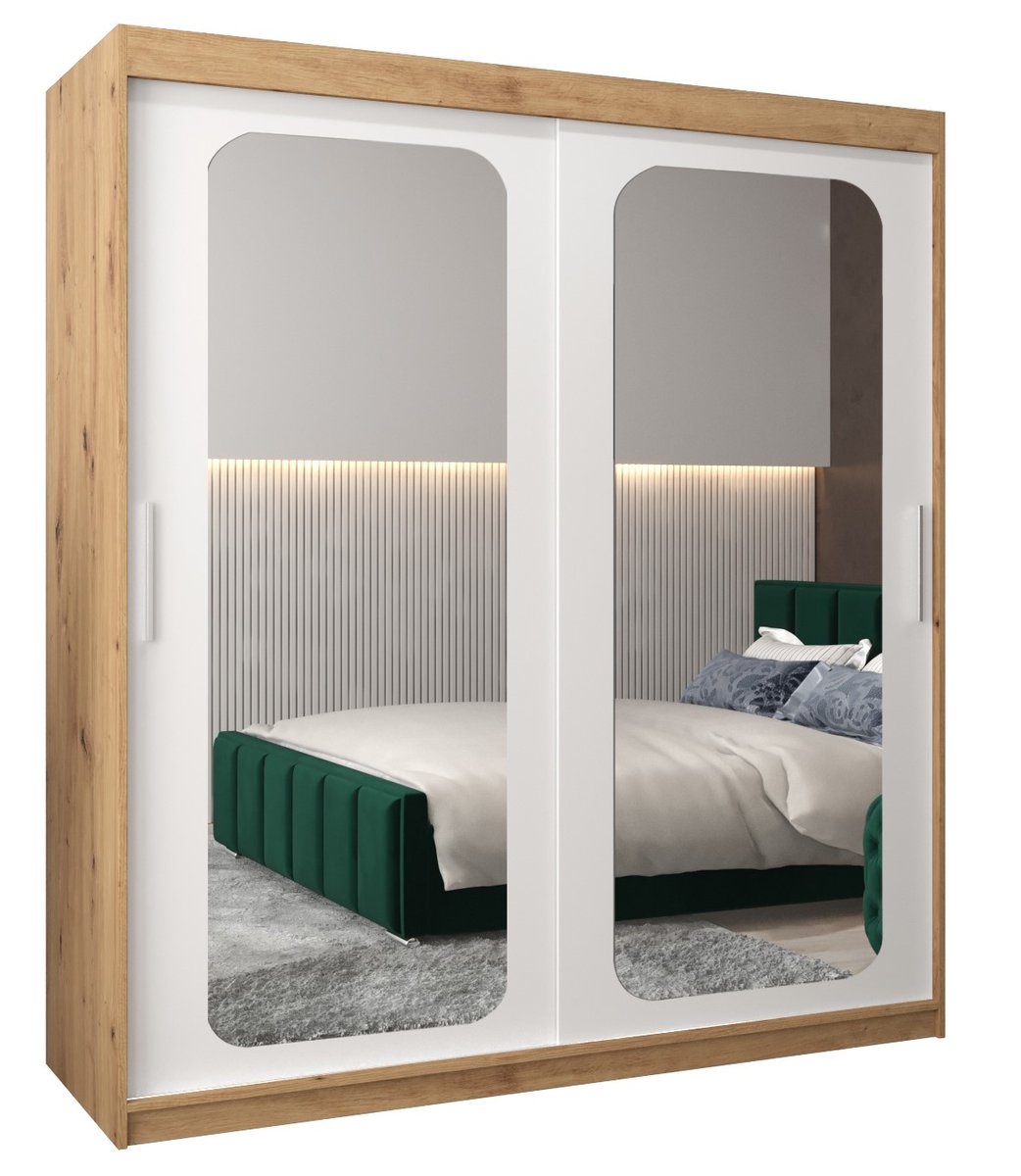 Szafa przesuwna Garderoba PROMO T3 180 gł. 62 artisan/biały