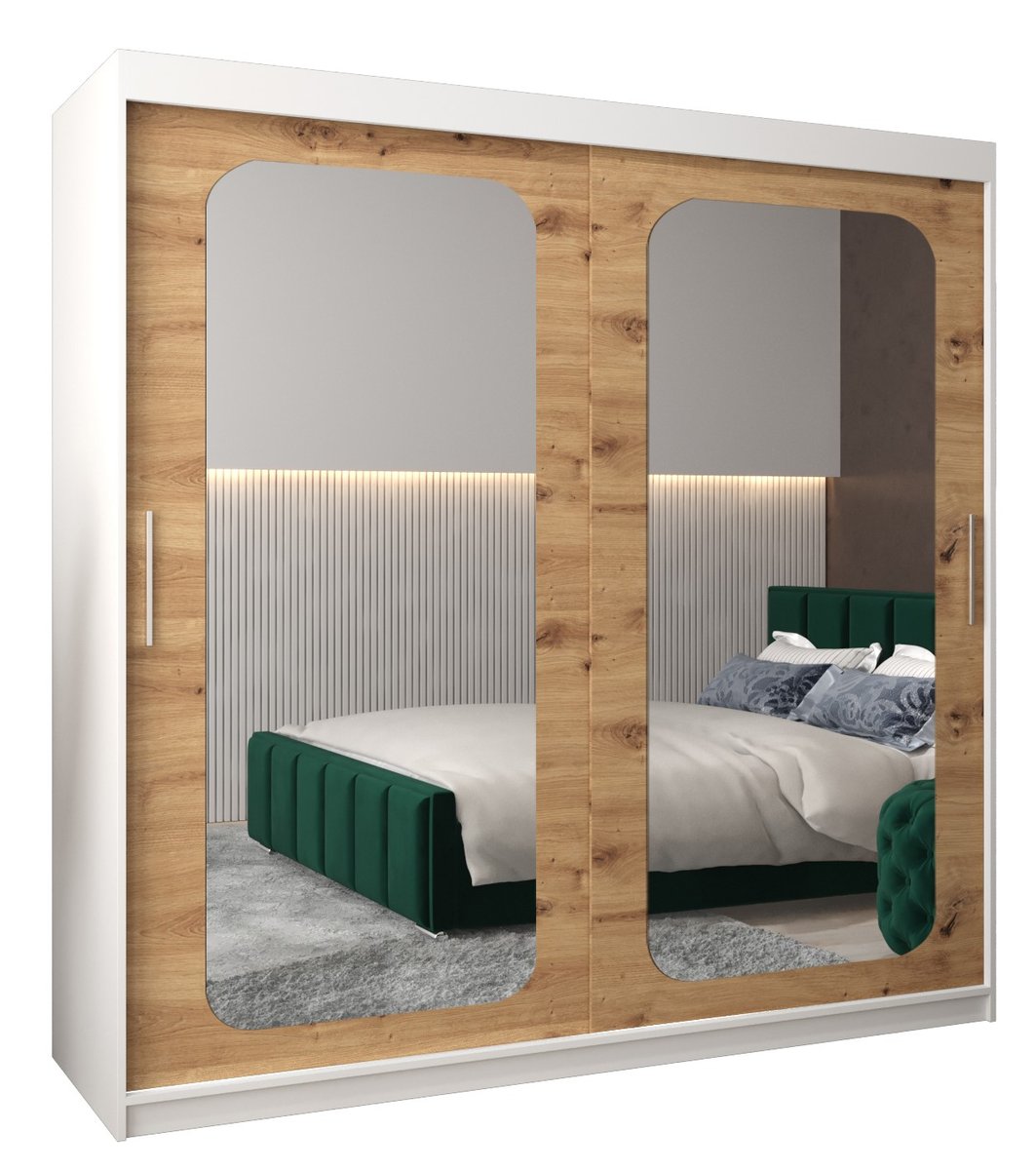 Szafa przesuwna Garderoba PROMO T3 200 gł. 62 biały/artisan