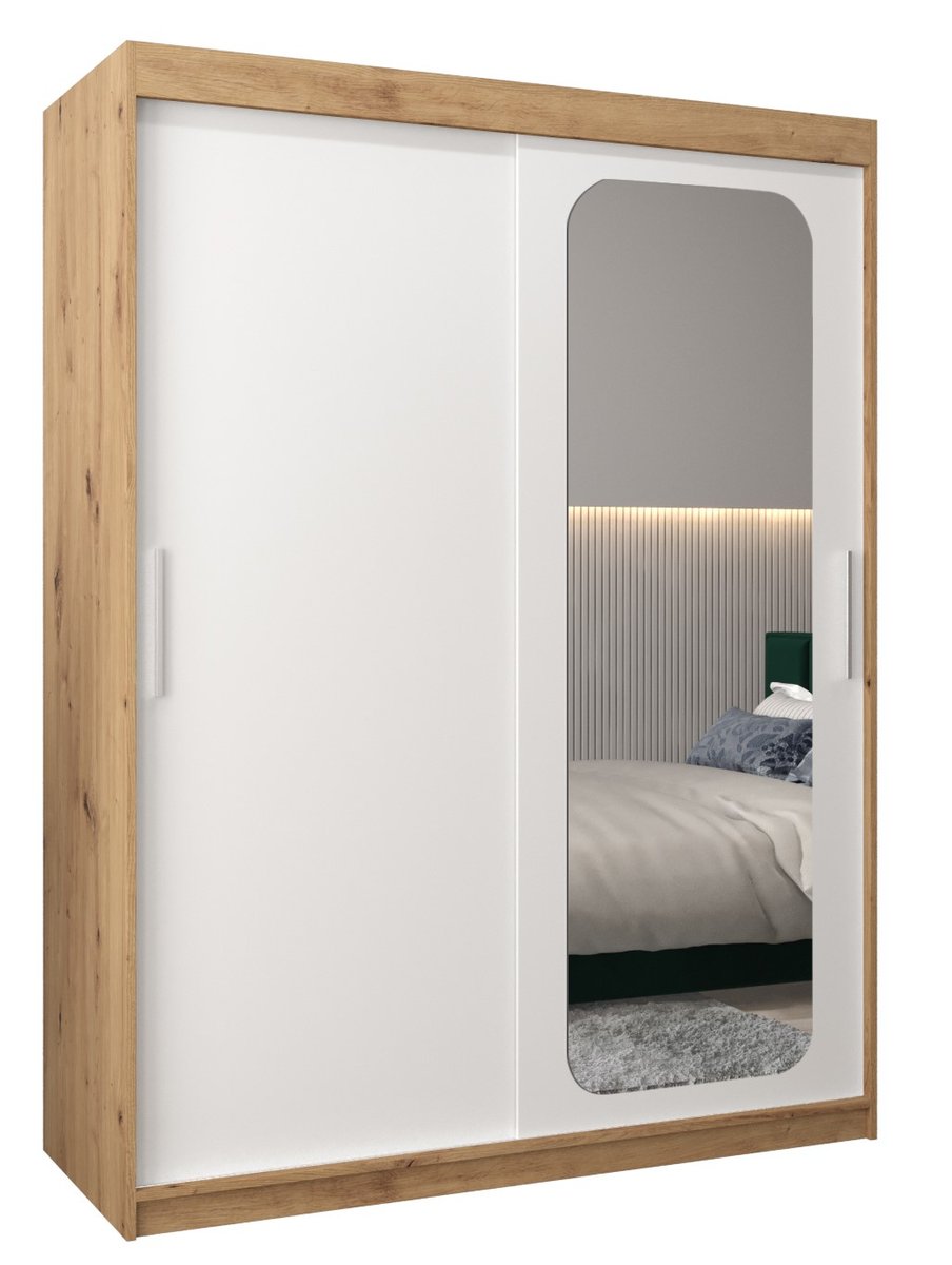 Szafa przesuwna Garderoba PROMO T2 150 gł. 62 artisan/biały