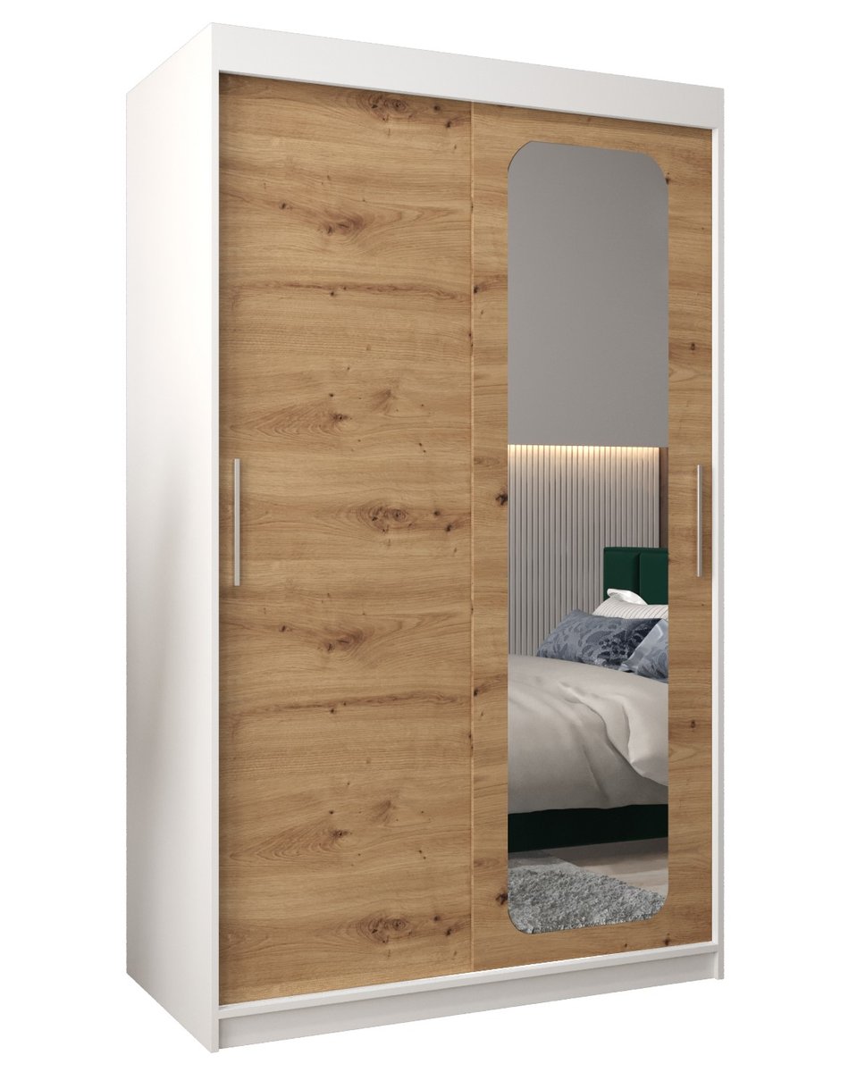 Szafa przesuwna Garderoba PROMO T2 120 gł. 62 biały/artisan