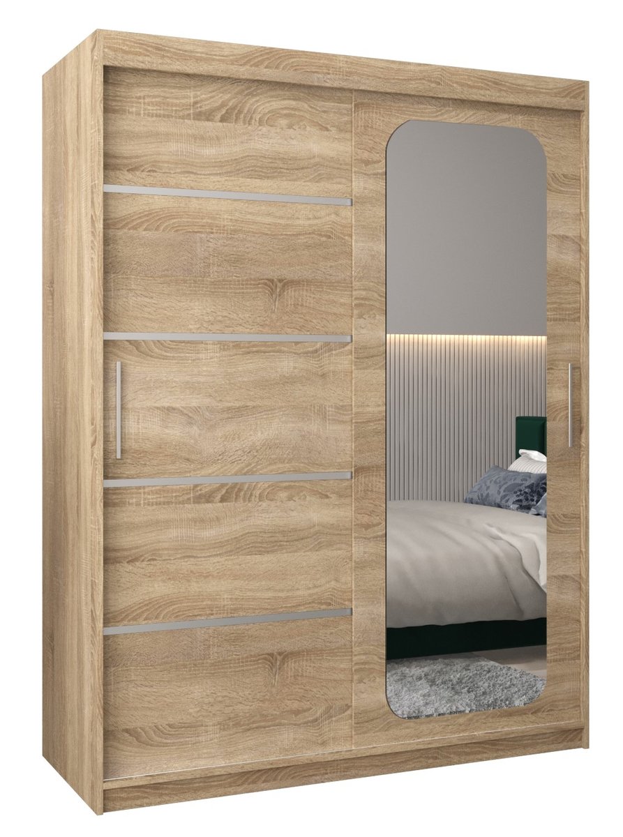 Szafa przesuwna Garderoba PROMO V2 150 gł. 62 sonoma/sonoma