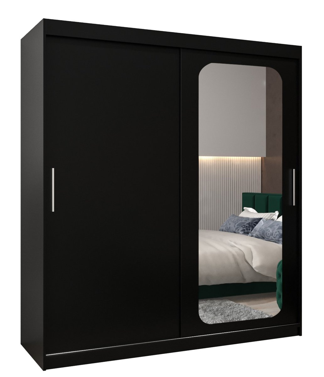 Szafa przesuwna Garderoba PROMO T2 180 gł. 62 czarny/czarny