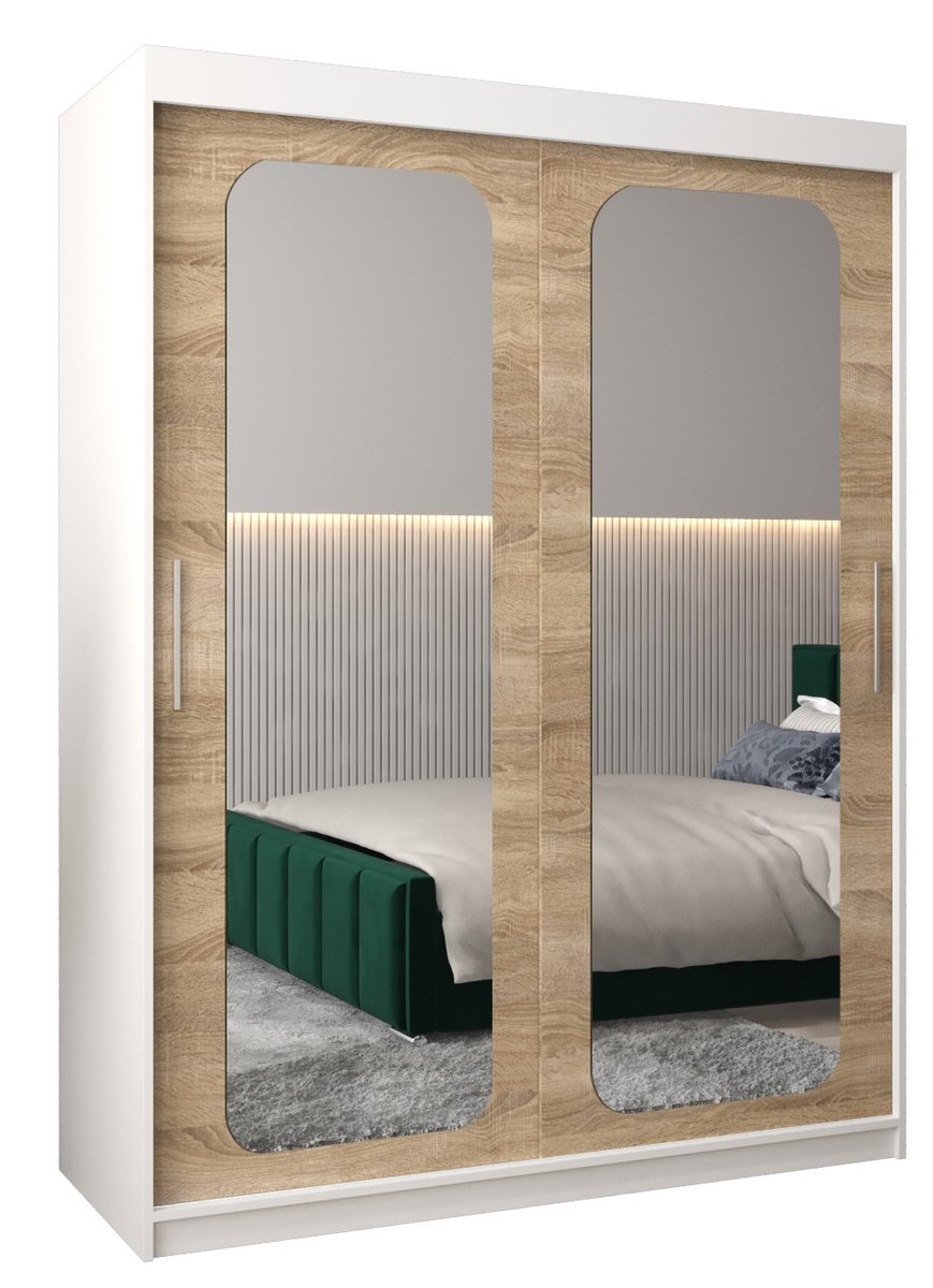 Szafa przesuwna Garderoba PROMO T3 150 gł. 62 biały/sonoma