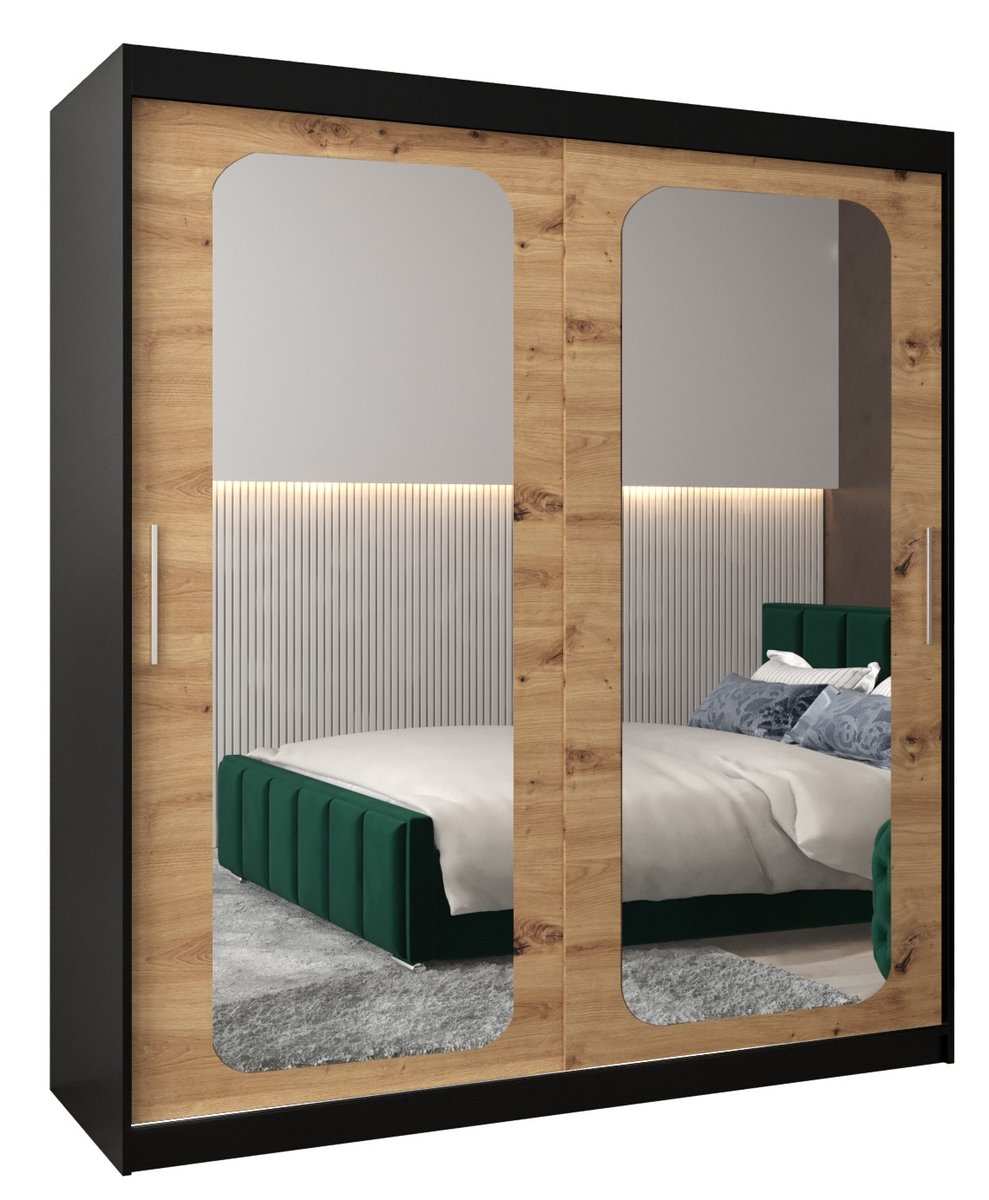 Szafa przesuwna Garderoba PROMO T3 180 gł. 62 czarny/artisan