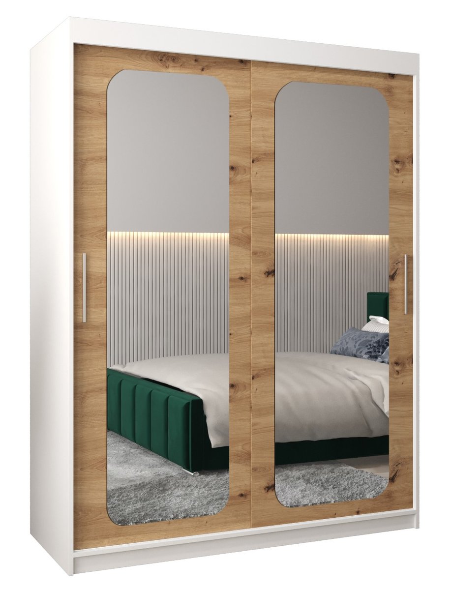 Szafa przesuwna Garderoba PROMO T3 150 gł. 62 biały/artisan