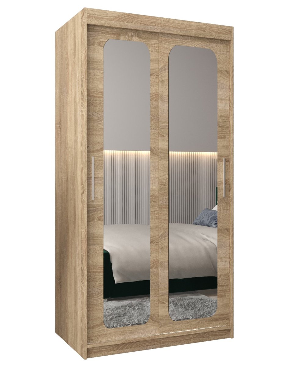 Szafa przesuwna Garderoba PROMO T3 100 gł. 62 sonoma/sonoma