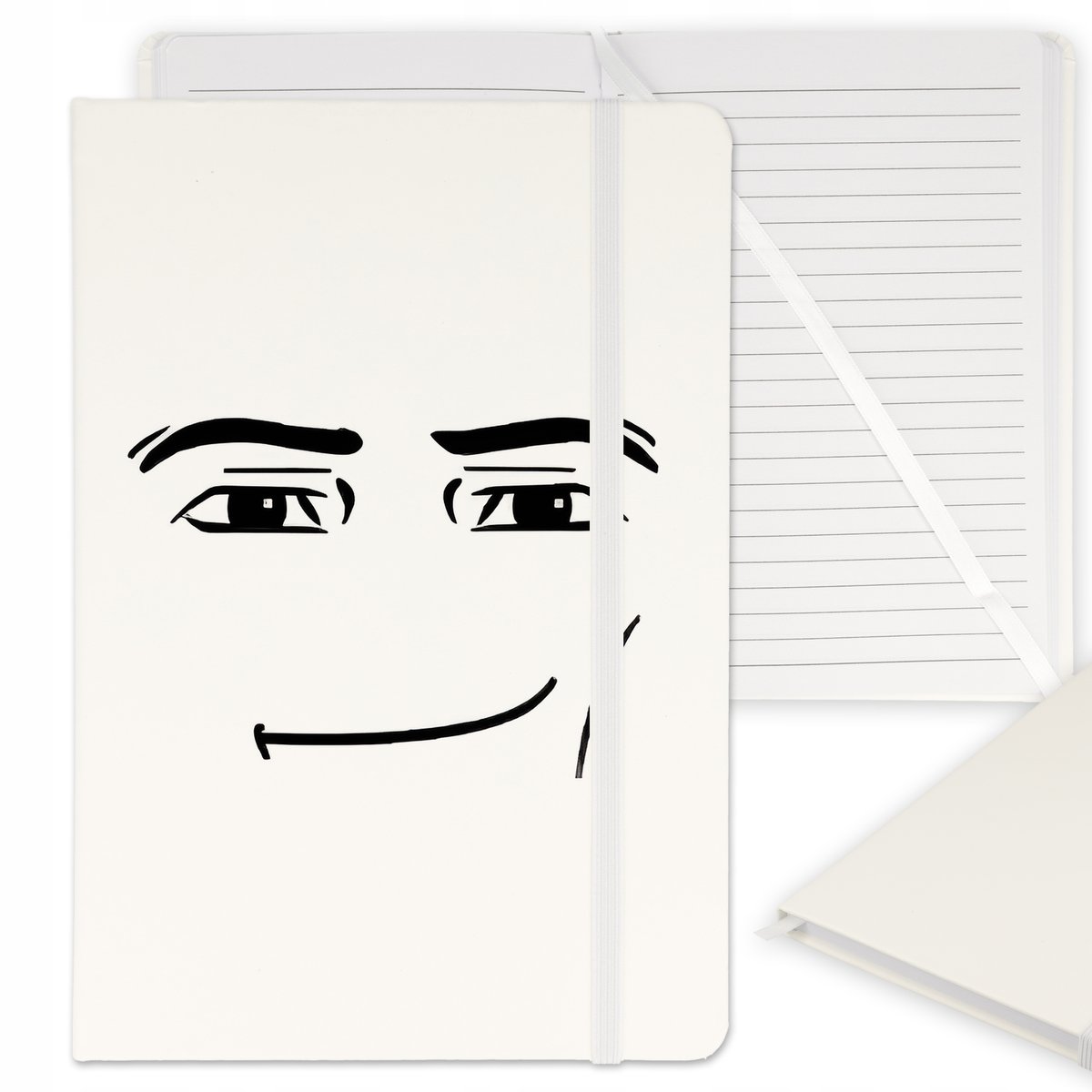 NOTES A5 BIAŁY PLANER NOTATNIK ZESZYT ROBLOX FACE