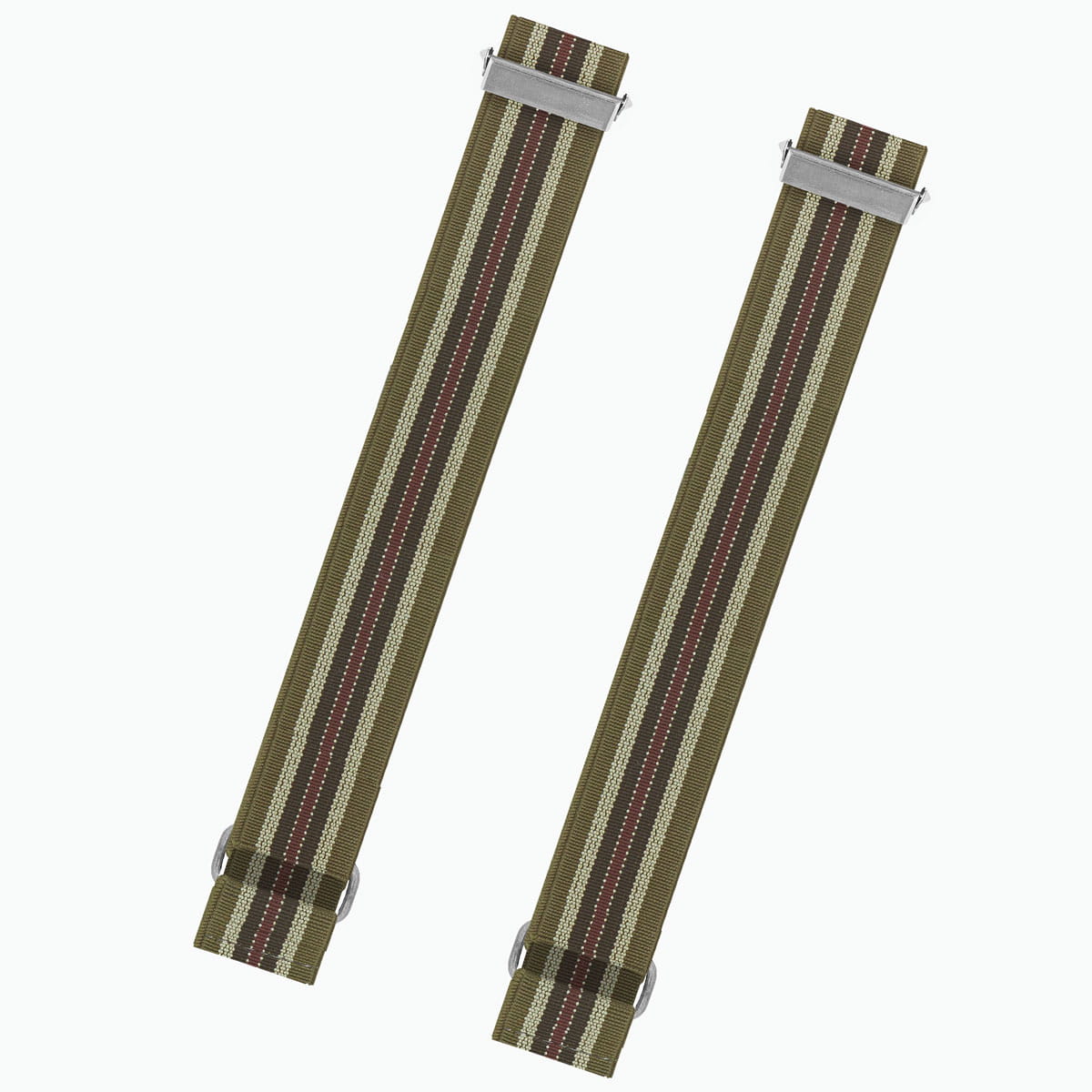 Opaska na rękaw zielona khaki w beżowe, bordowe i zielone paski EM - EM Men's Accessories