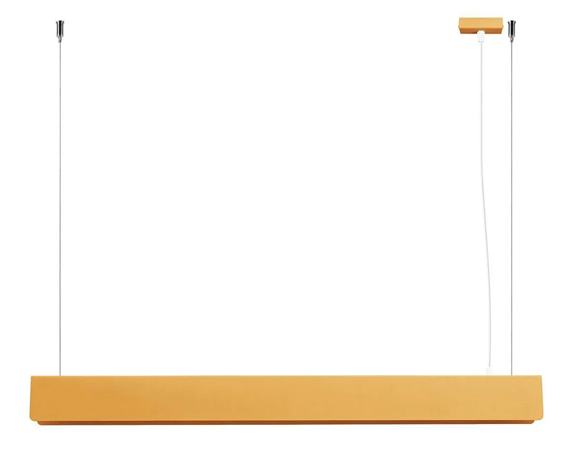 Złota lampa wisząca metalowa belka T6-E75