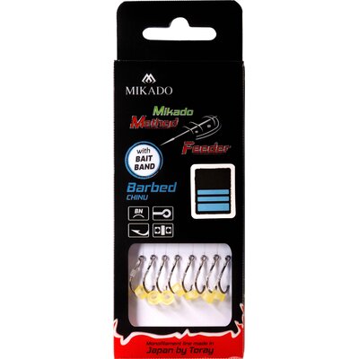 MIKADO Haczyki Method Feeder Żyłka Z Gumką nr.4