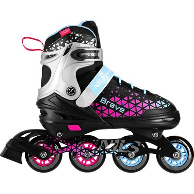 Łyżworolki NILS EXTREME Brave NH18190A 4w1 ( 34-38) Czarno-różowy